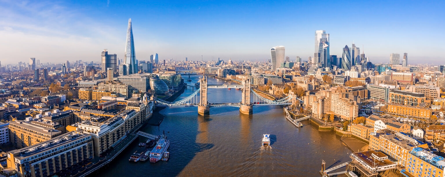 Aerial,View,Of,The,Tower,Bridge,In,London.,One,Of