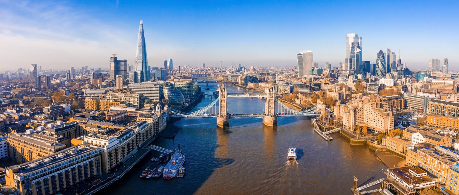 Aerial,View,Of,The,Tower,Bridge,In,London.,One,Of