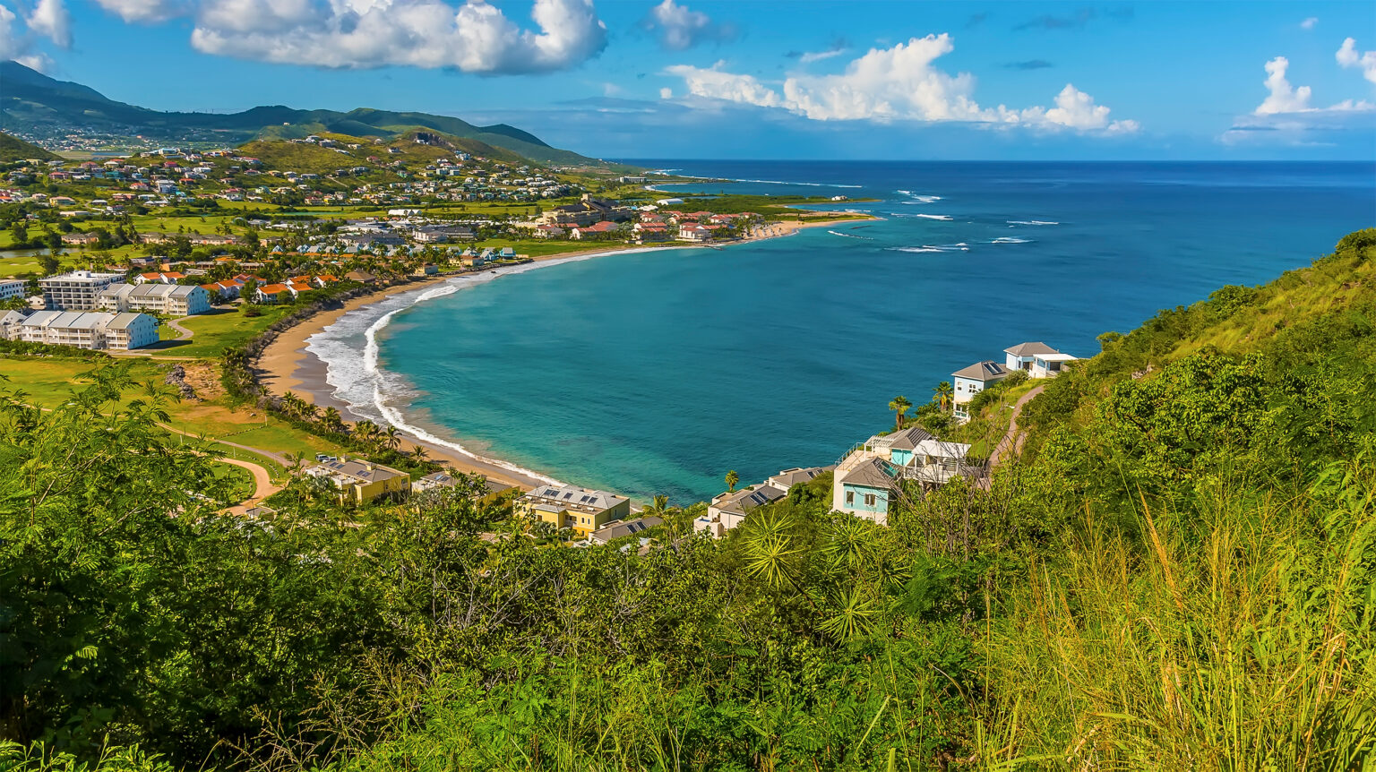 The View Looking North From Timothy Hill In St Kitts