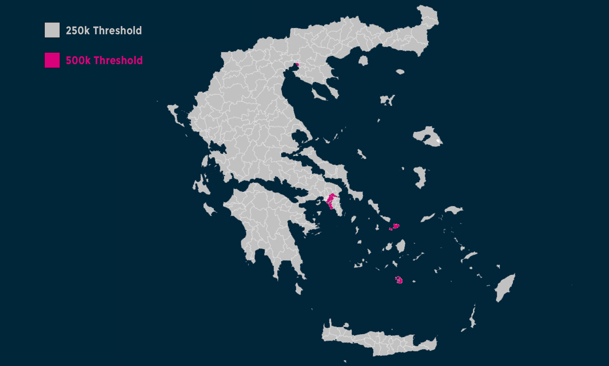 Greek Golden Visa map.