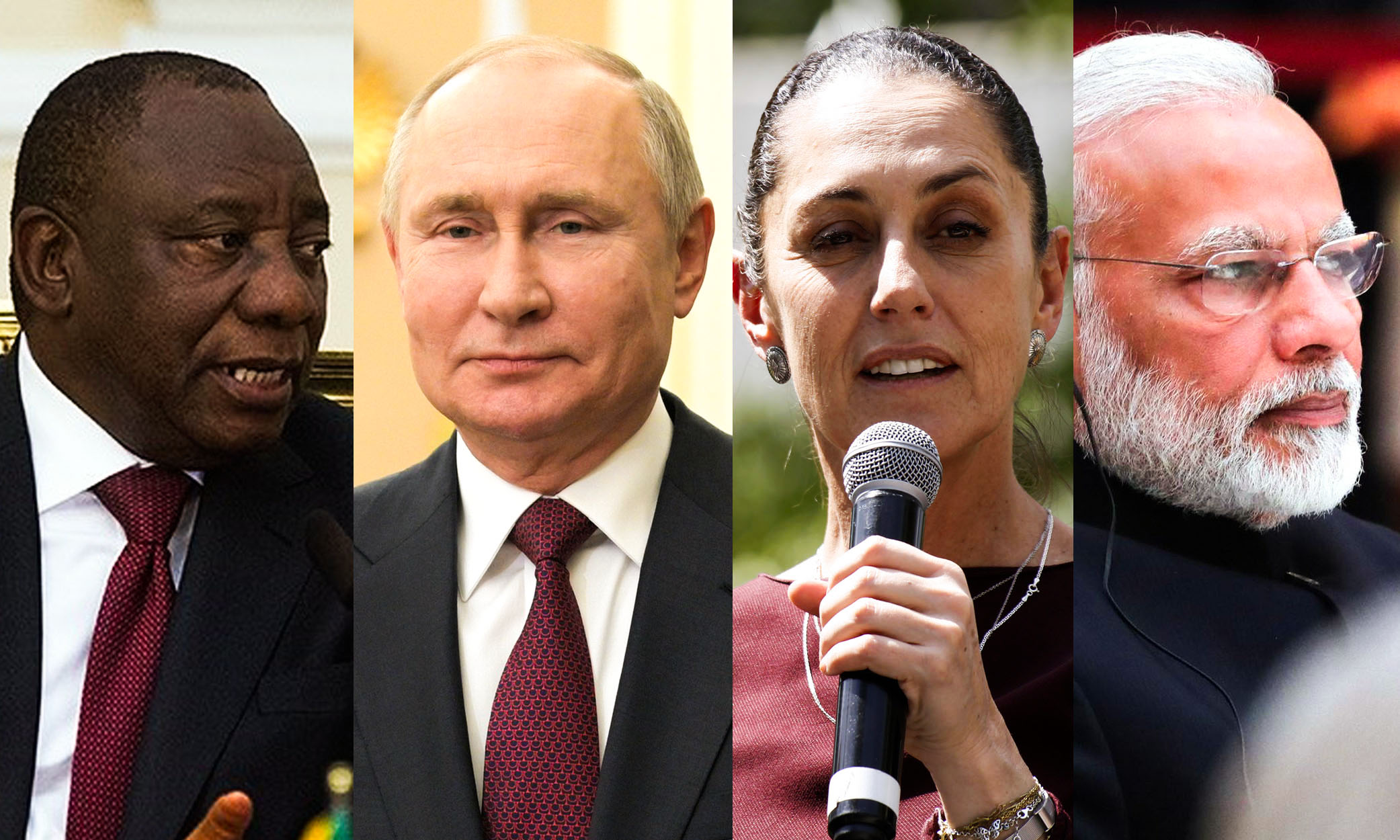 Claudia Sheinbaum, Vladimir Putin, Cyril Ramaphosa , and Narendra Modi will be key figures in the biggest election year in history.