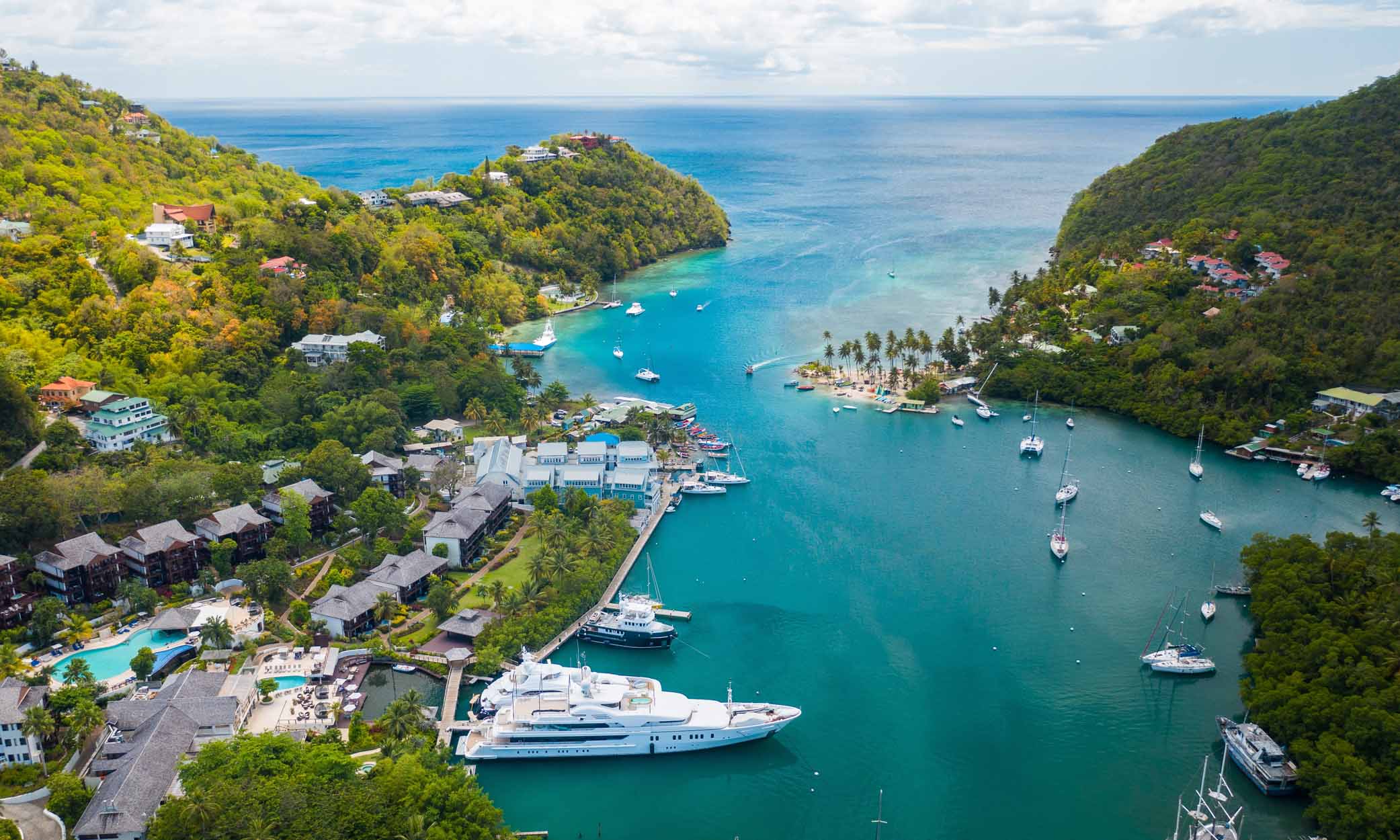 Sainte-Lucie, dans les Caraïbes orientales.